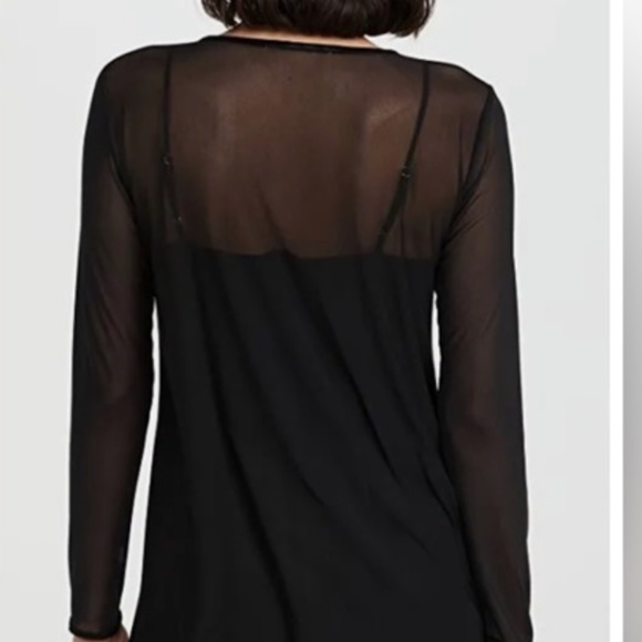 NWOT Amanda Prichard Black Mesh Overlay Mini Dress (Size M) - Picture 3 of 8